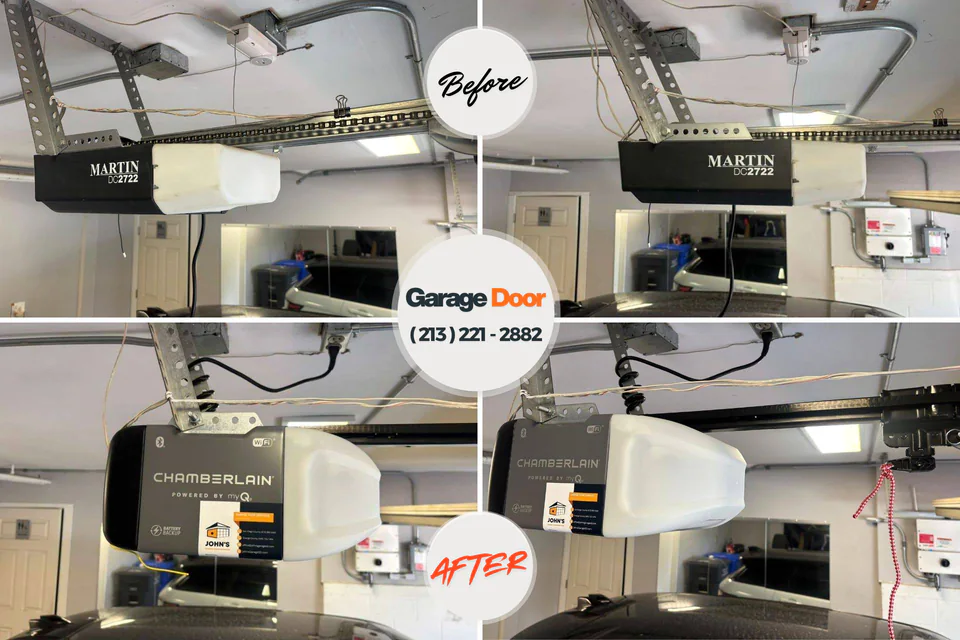 Before and after: Garage Door Service North Vacherie, LA